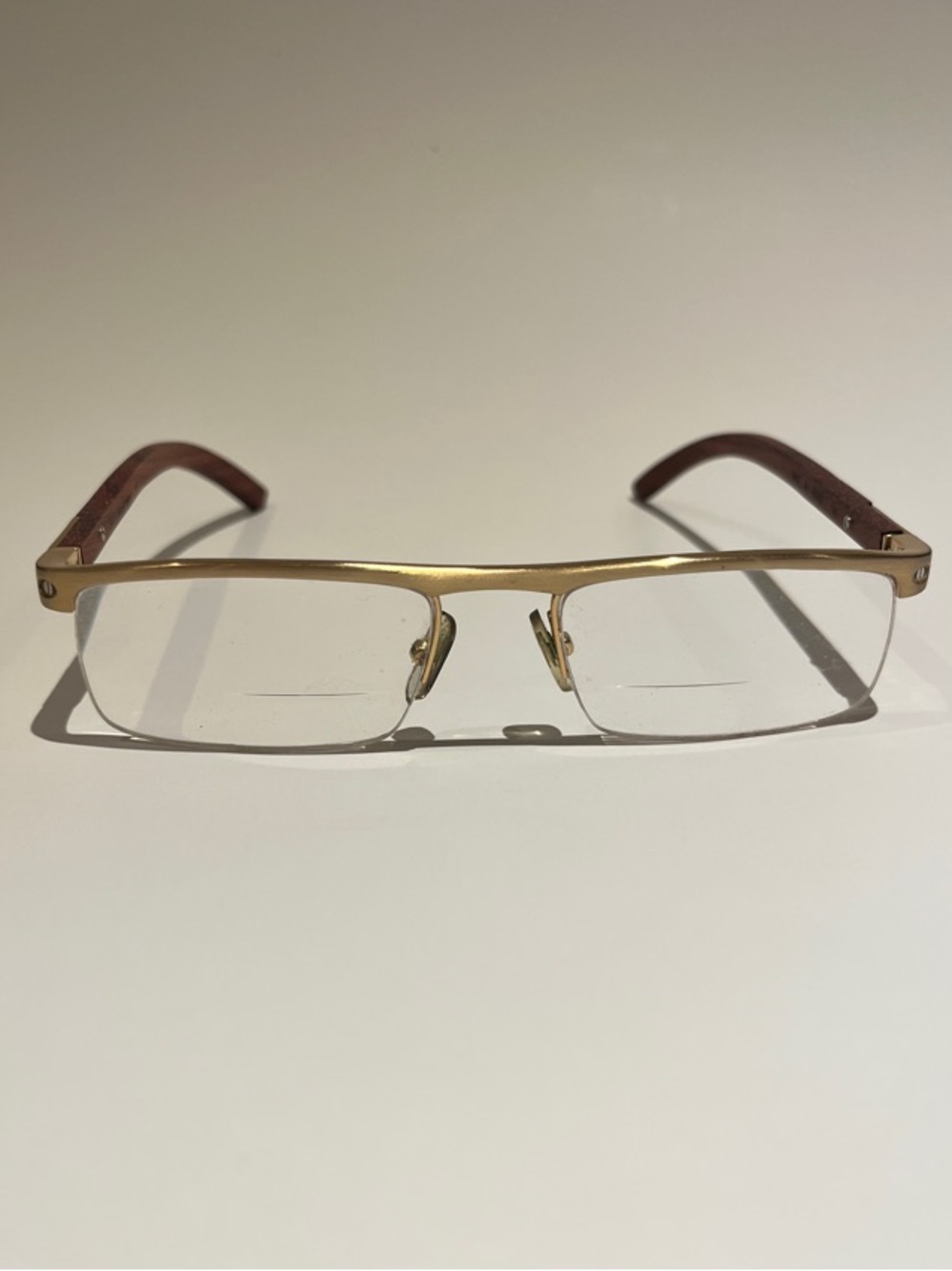Cartier Gold Rim Semi-Rimless Glasses
